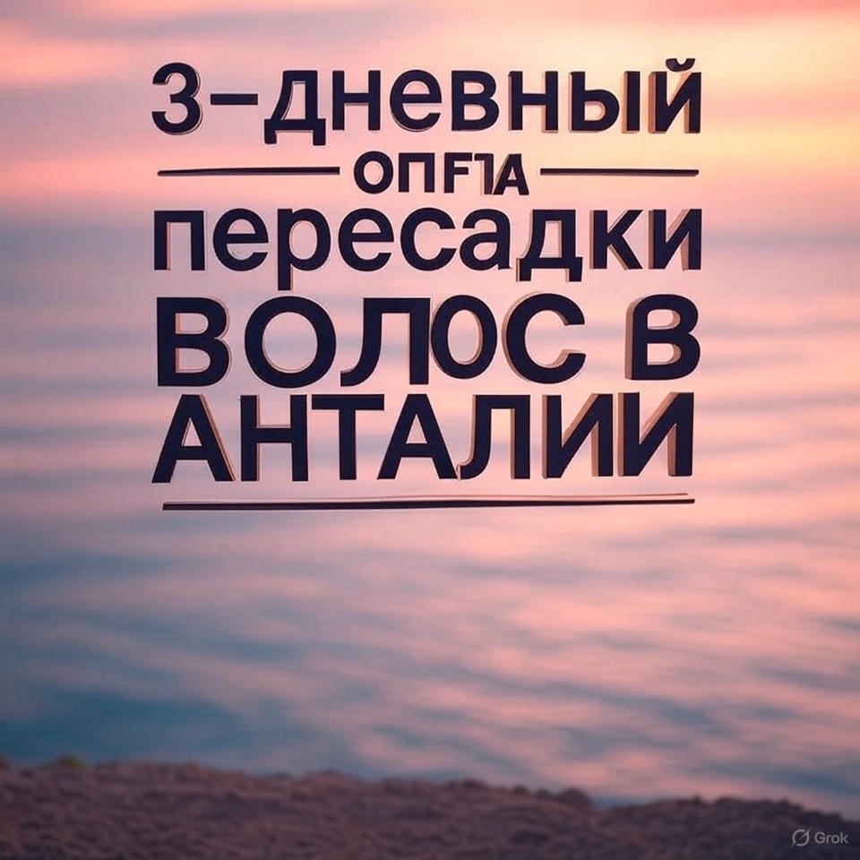 3-дневный опыт пересадки волос в Анталии