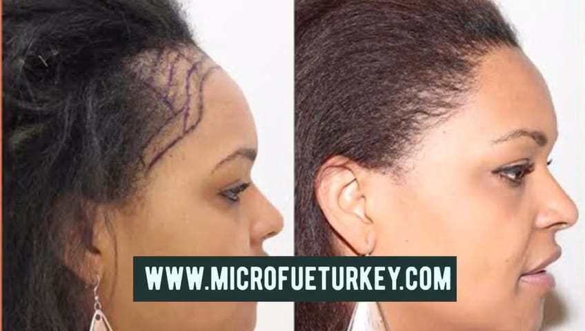 Marbella Jackson USA patient before and after hair transplant results at Micro FUE Turkey Antalya clinic