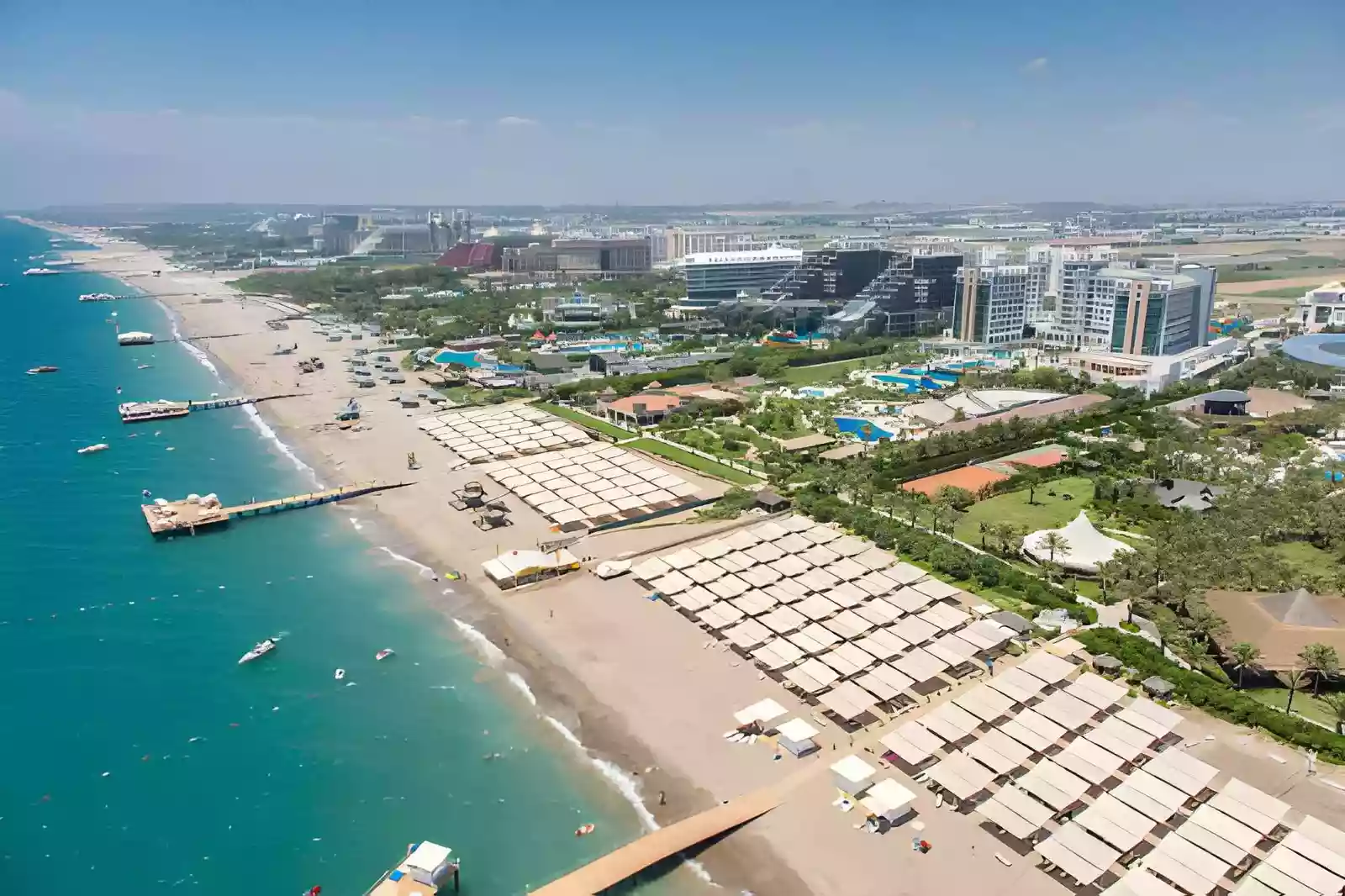 Lara Beach Area Guide aerial view of Antalya coastline